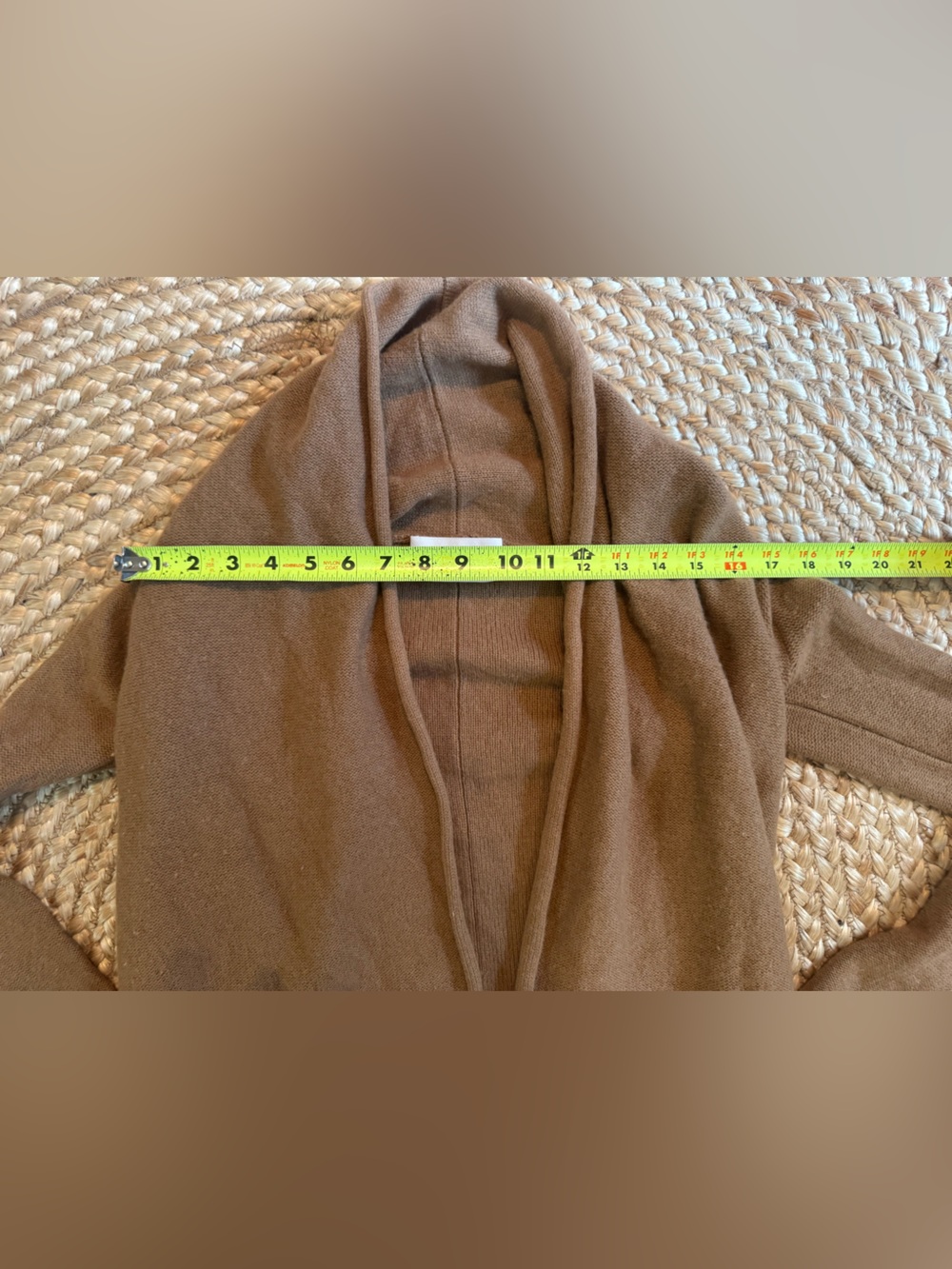 Babaton Aritzia Camel Brown Open Front Knit Cardigan XXS - Picture 6 of 7
